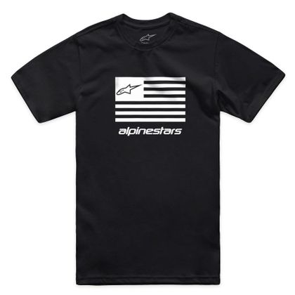 T-Shirt manches courtes Alpinestars FLAG CSF TEE - Noir / Blanc Ref : AP3378 
