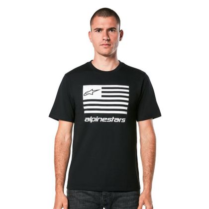 T-Shirt manches courtes Alpinestars FLAG CSF TEE - Negro / Blanco