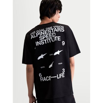 T-Shirt manches courtes Alpinestars INSTITUTE OVERSIZED - Noir