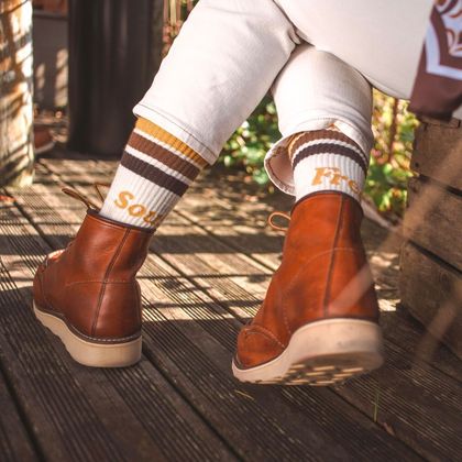 Wildust FREE SOUL Socken - Weiß / Braun