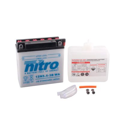 Batería Nitro 12N5.5-3B abierta con pack de ácido Tipo ácido