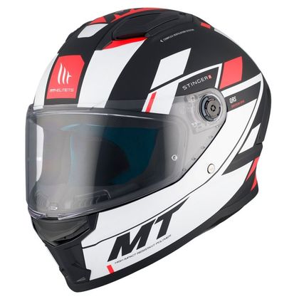 Casque MT HELMETS STINGER 2 - ZIVZE - Noir / Blanc Ref : MTH0094 