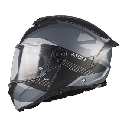 Modulárna prilba MT HELMETS ATOM 2 SV - KASTER MATT - Šedá / Čierna