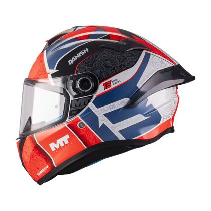 Integrální helma MT HELMETS TARGO S - DÁNSKÝ - Červená / Modrá