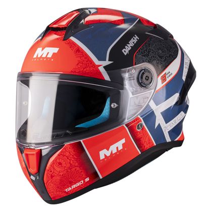 MT HELMETS TARGO S - DANISH Koko kypärä - Punainen / Sininen Viite: MTH0236 