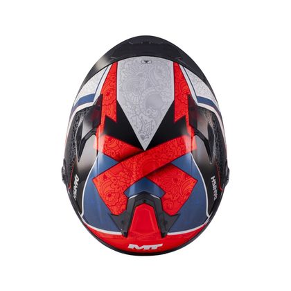 Integrální helma MT HELMETS TARGO S - DÁNSKÝ - Červená / Modrá