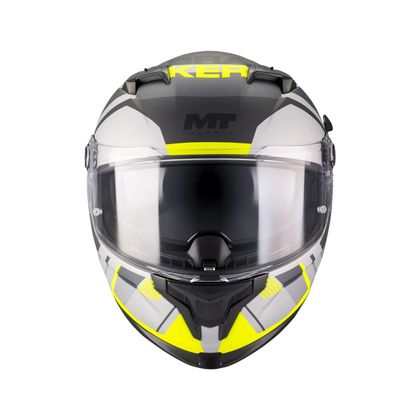 MT HELMETS BRAKER SV - INCEPTION MATT Fuldkasker - Grå / Gul