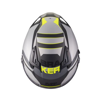 MT HELMETS BRAKER SV - INCEPTION MATT Fuldkasker - Grå / Gul