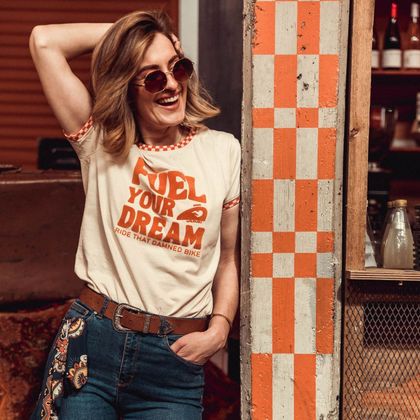Wildust FUEL YOUR DREAM Kurzärmeliges T-Shirt - Beige Ref : WILD0046 