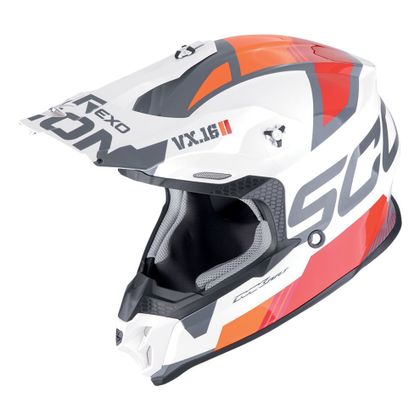 Scorpion Exo VX-16 EVO AIR - ANALOG 2026 Cross helmet - White / Orange