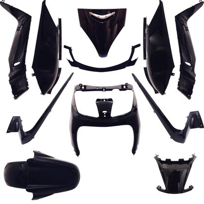 Kit de carenado P2R Kit carenado negro brillante (11 piezas) maxi-scooter - Negro