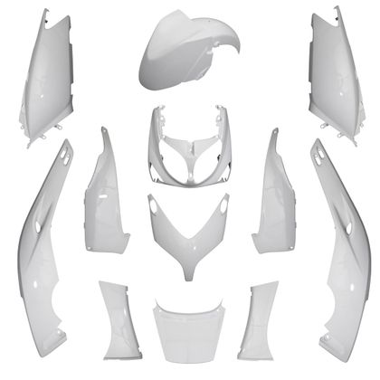 Kit carénage P2R blanc brillant (12 pièces) style origine maxi-scooter - Bianco