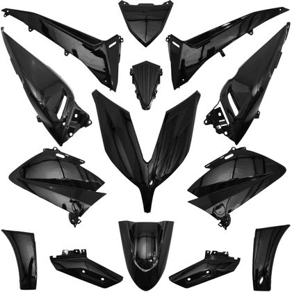 Kit de carenado P2R negro brillante (14 piezas) maxi-scooter - Negro