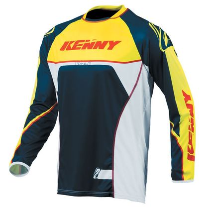 Camiseta de motocross Kenny TITANIUM ML  AZUL MARINO AMARILLO FLÚOR 2015 Ref : KE0200 
