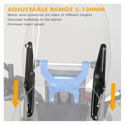 Carpe Iter Yamaha Ténéré 700 Windschermversteller High-Tech accessoires