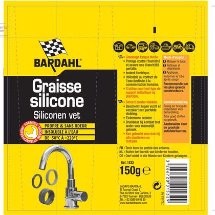 Graisse Bardahl silicone - Huile & spray entretien 