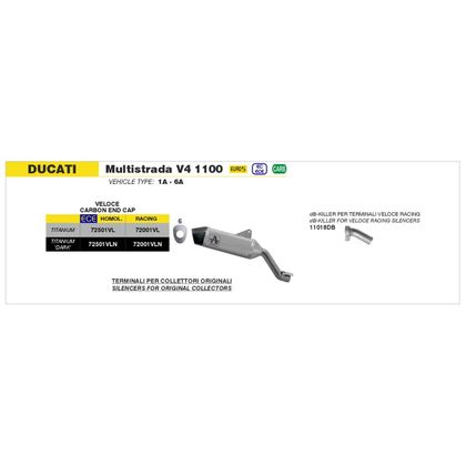 Arrow VELOCE TITAAN Race Geluiddemper - Grijs