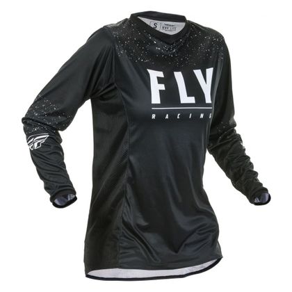 Camiseta de motocross Fly LITE BLACK WHITE NIÑA