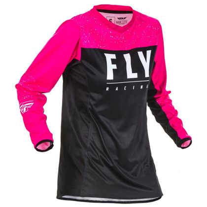 Camiseta de motocross Fly LITE NEON PINK BLACK FILLE
