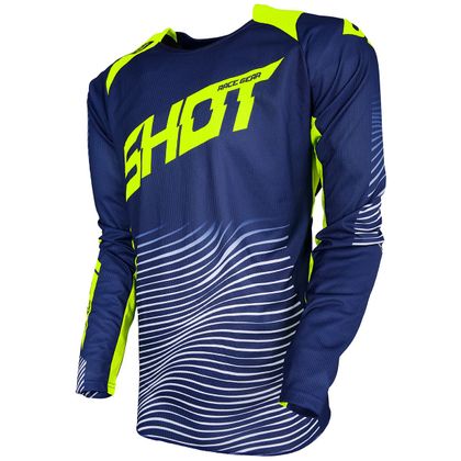 Camiseta de motocross Shot AEROLITE OPTICA BLUE NEON YELLOW 2018 Ref : SO1109 