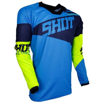 Camiseta de motocross Shot CONTACT INFINITE BLUE NEON YELLOW 2018 Ref : SO1114 
