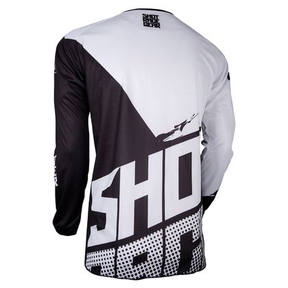 Camiseta de motocross Shot DEVO VENOM BLACK WHITE ENFANT