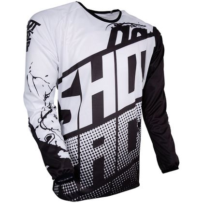 Camiseta de motocross Shot DEVO VENOM BLACK WHITE ENFANT Ref : SO1219 