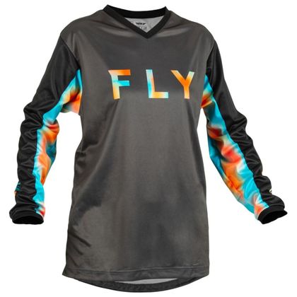 Camiseta de motocross Fly F-16 LADY 2023 - Gris / Rosa Ref : FL1486 