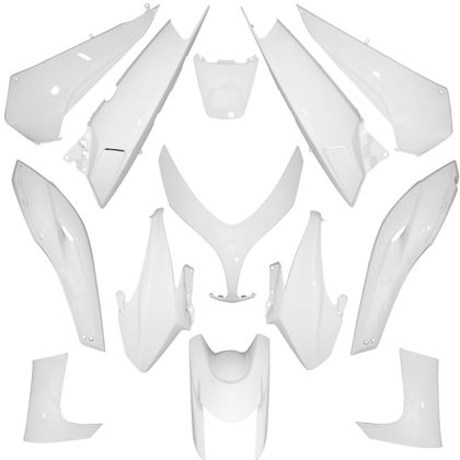 Kit de carenado P2R blanco brillante (13 piezas) maxi-scooter - Blanco