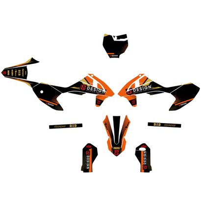 Kit déco UP Design SPIKE - Noir / Orange Ref : UPD0417 / 1827435043L 