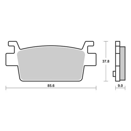 Brembo Rear Organic Brake pads Ref : BM0024 / 07121 