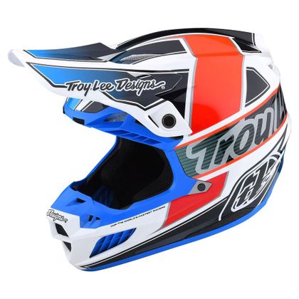 Casco de motocross TroyLee design SE5 ECE COMPOSITE TEAM 2023 - Naranja / Azul Ref : TRL0906 