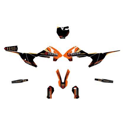 UP Design SPIKE Deco kit - Zwart / Oranje Ref: UPD0189 KTM 65 65 SX - 2009 - 2015