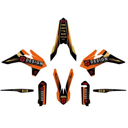 Kit déco UP Design SPIKE - Noir / Orange Ref : UPD0206 