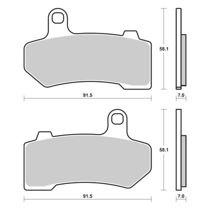Brembo Sintermetallrückseite Bremsbeläge Ref : BM0021 / 07HD17SP 