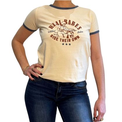 Wildust REAL BABES Kurzärmeliges T-Shirt - Beige / Blau