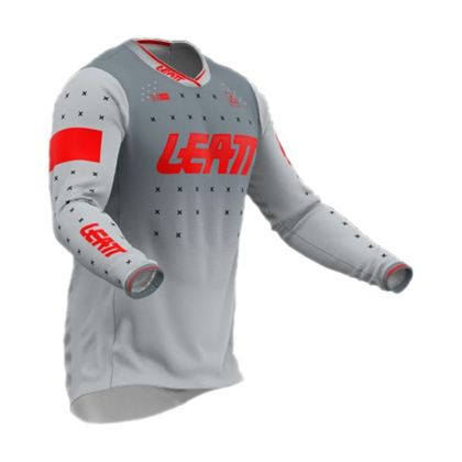 Camiseta de motocross Leatt 4.5 LITE 2024 - Gris / Rojo