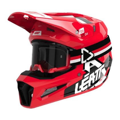 Casco de motocross Leatt 3.5 V24 con gafas 4.5 2024 - Rojo
