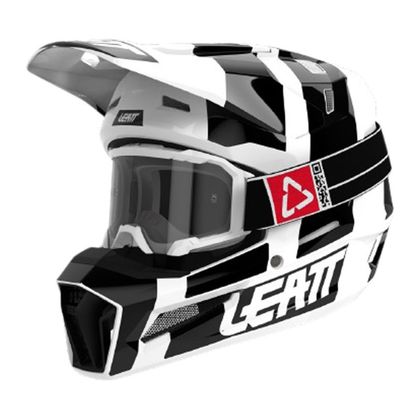 Casco de motocross Leatt 3.5 V24 con gafas 4.5 2024 - Negro / Blanco