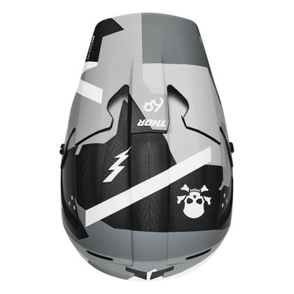 Casque cross Thor REFLEX - SPORT CARBON - BRAVE 2025 - Gris / Blanc