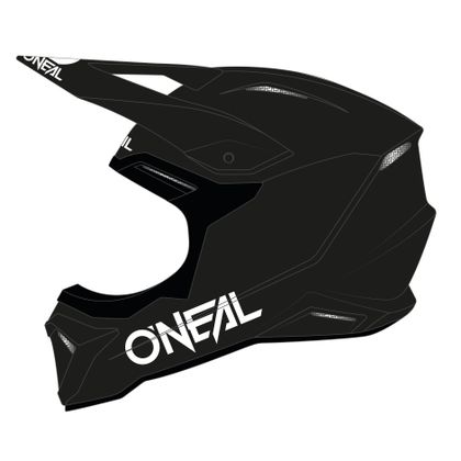 Casco de motocross O'Neal 1 SRS - YOUTH SOLID V24 - Negro