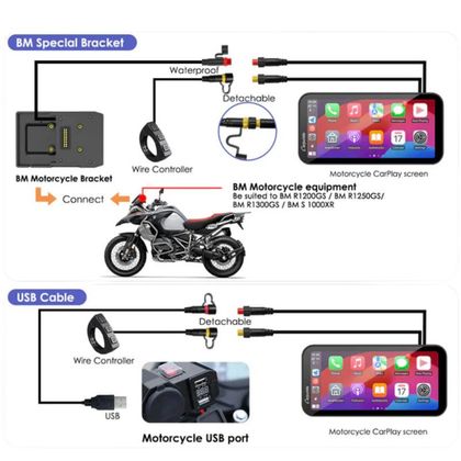 Ecran connecté Carpuride W603B - Carplay®/Android Auto™ - 6 pouces Universel