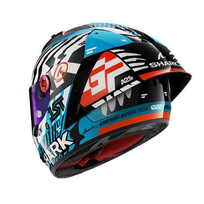 Shark AERON-GP FIM RACING #2 SPEED-FANCY Integraalhelm - Carbon / Wit