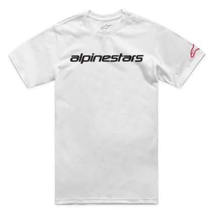 T-Shirt manches courtes Alpinestars LINEAR WORDMARK 2.0 - Blanc / Rouge