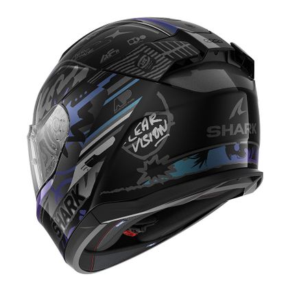 Shark D-SKWAL 3 STREETRUSH Integralhelm - Schwarz / Grün