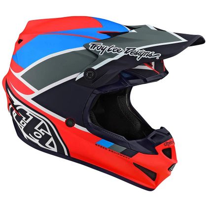 Casco de motocross TroyLee design SE4 POLYACRYLITE W/MIPS - BETA - ORANGE NAVY MATT 2021