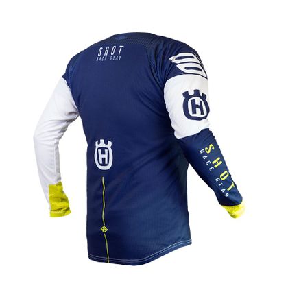 Camiseta de motocross Shot AEROLITE - HUSQVARNA - BLUE YELLOW 2020