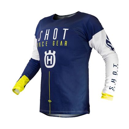 Camiseta de motocross Shot AEROLITE - HUSQVARNA - BLUE YELLOW 2020 Ref : SO1631 