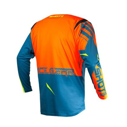 Camiseta de motocross Shot CONTACT - TRUST - DEEP BLUE NEON ORANGE 2020