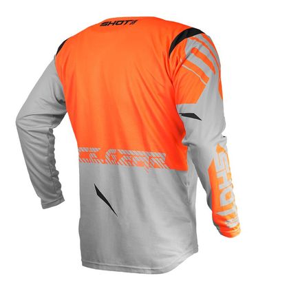 Camiseta de motocross Shot CONTACT - TRUST - LIGHT GREY NEON ORANGE 2020